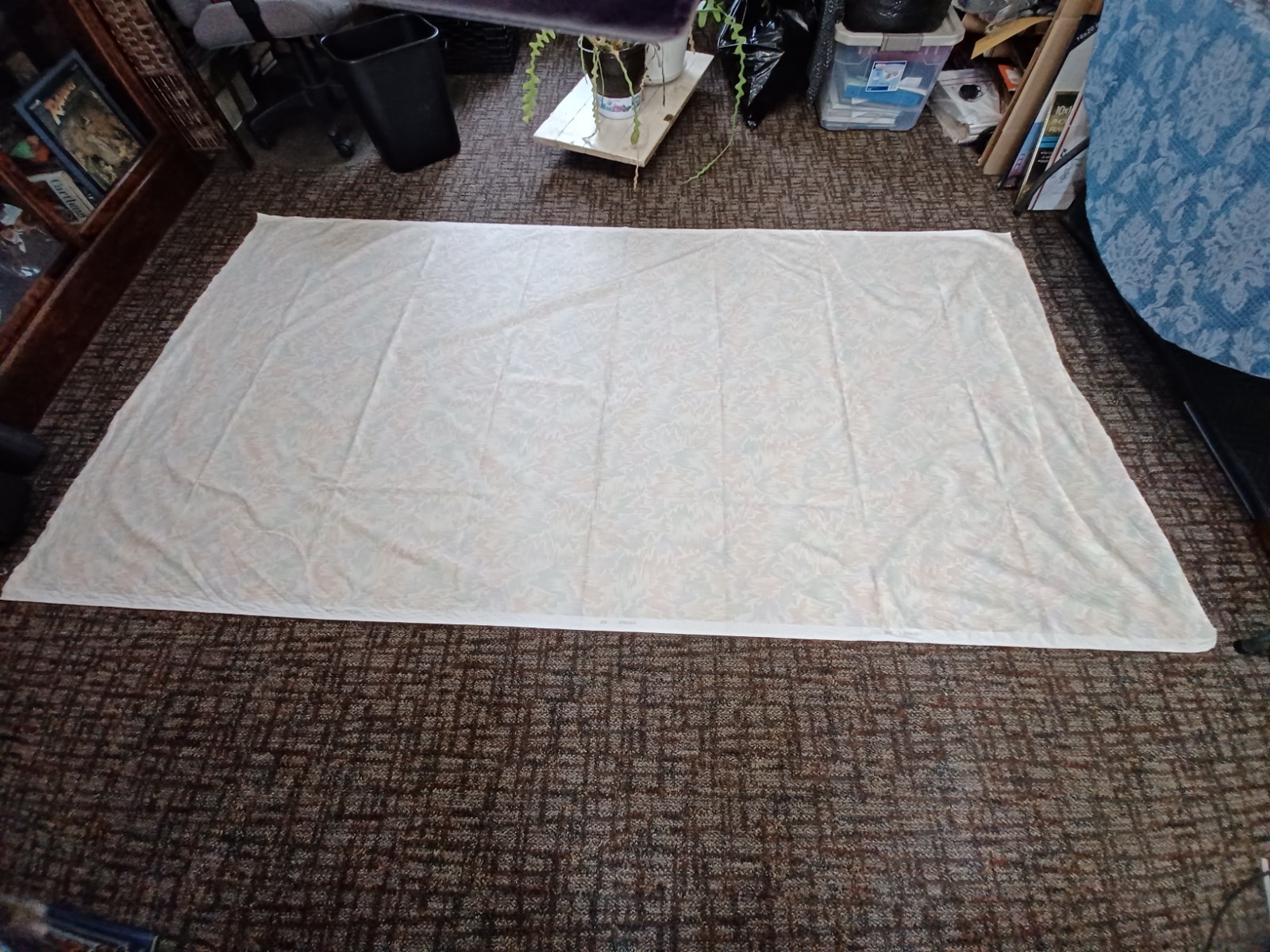 Vtg Shumacher Screen Print Cotton Fabric 80's Pastel Cartier Chez Moi Collection Item image 2