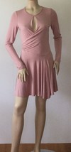 New Free People Beach Key Hole Dusty Rose Long Sleeve Stretchy Dress (Size S) - £23.99 GBP