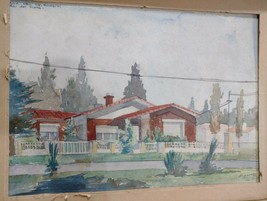 Watercolor House of Mar Del Plata, buenos aires, Argentina Signed  (Canada) - £70.43 GBP