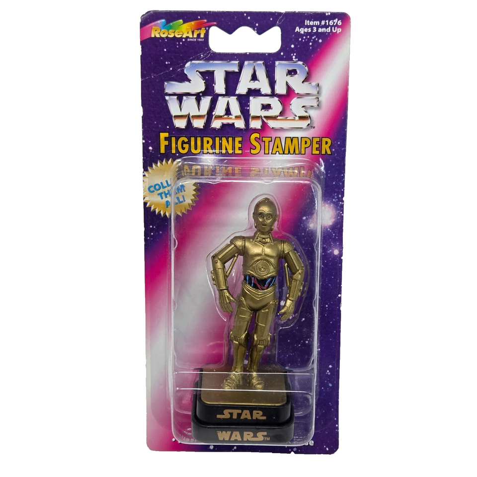 VINTAGE 1997 ROSEART STAR WARS FIGURINE STAMP C-3PO NEW SEALED IN PACKAGE - $7.60