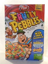 Flintstones 2006 Post Fruity Pebbles Cereal Box Snowboard Contest Full U... - $8.95