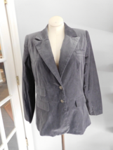 DIANE GILMAN DG2 Dark Gray Velvet Jacket Sz Large NWOTs - $39.95