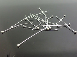 22MM 200PCS Design DIY Finding Silver Plate Bead Head Pins Needles Wholesale - £3.72 GBP
