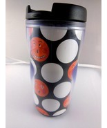 Starbucks Barista Travel Tumbler Coffee Mug Cup With Orange Faces 2004 R... - £3.82 GBP