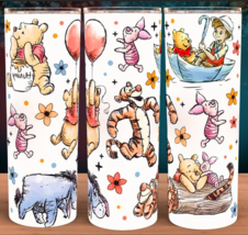 Pooh Bear - Eeyore - Piglet - Tigger Cup Mug Tumbler 20 oz with lid and straw - £15.68 GBP