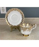 Royal Albert Fine Bone China England Ornate Gold Lace Tea Cup And Saucer... - £15.52 GBP