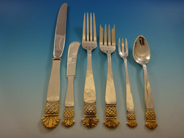 Grenada Gold by Old Newbury Crafters Sterling Silver Flatware Set Service 24 Pc - £3,310.95 GBP
