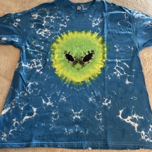 NEW Gildan Mens Blue Green Alien Tie Dye Short Sleeve Shirt 2XL XXL - £16.65 GBP