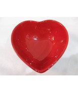 Valentines Graces Pantry Heart Shaped Red White Polka Dot Bowl - £15.79 GBP