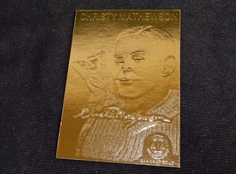 Christy Mathewson ~ 22k Gold Foil Baseball Card, 1996, Plastic Holder, w... - £7.67 GBP