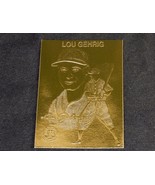 Lou Gehrig ~ 22k Gold Foil Baseball Card, 1996, Plastic Holder, w/Serial # - £7.67 GBP