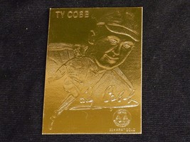 Ty Cobb ~ 22k Gold Foil Baseball Card, 1996, Plastic Holder, w/Serial # - £10.14 GBP