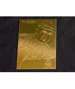 Ty Cobb ~ 22k Gold Foil Baseball Card, 1996, Plastic Holder, w/Serial # - £9.99 GBP