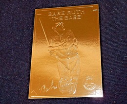 Babe Ruth ~ 22k Gold Foil Baseball Card, 1996, Plastic Holder, w/Serial#... - £19.15 GBP