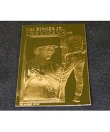 Cal Ripken, Jr. ~ 22k Gold Foil Baseball Card, 1995, Plastic Holder, w/S... - £9.99 GBP