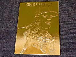 Ken Griffey, Jr. ~ 22k Gold Foil Baseball Card, 1996, Plastic Holder, w/... - £7.65 GBP