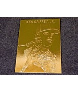 Ken Griffey, Jr. ~ 22k Gold Foil Baseball Card, 1996, Plastic Holder, w/... - £7.67 GBP