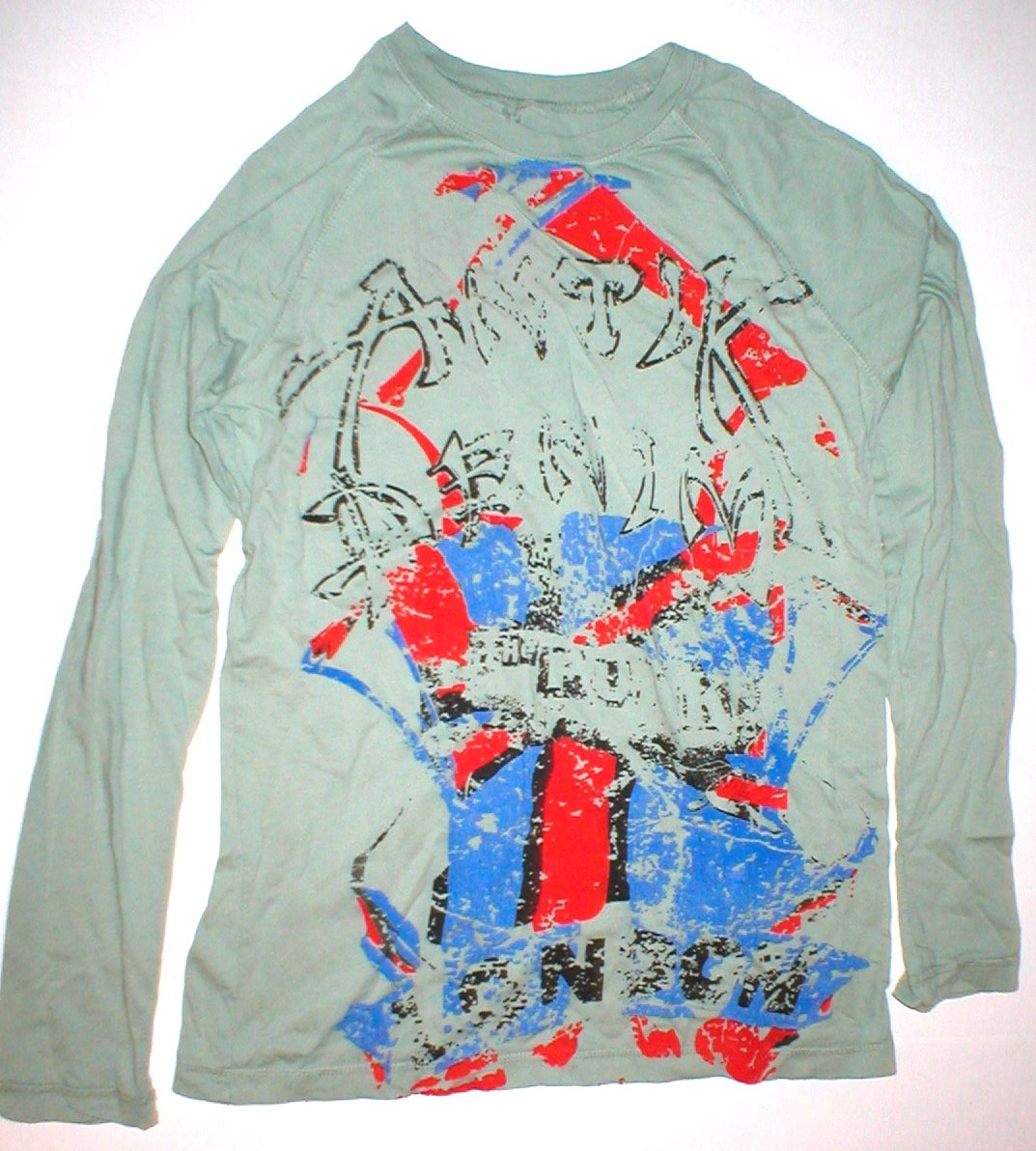New Men's Antik Denim Longsleeve Shirt XL Green Logo Red Blue Black