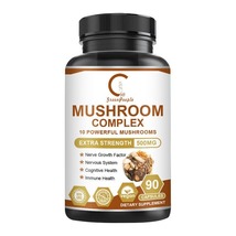 10x Supplement Immune Gummies Mushroom Complex Lions Mane Reishi Shiitake  - £23.59 GBP