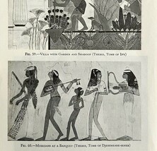 1942 Egypt Musicians and Villa Garden Historical Print Antique Ephemera ... - $399.44 MXN