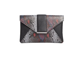 allbrand365 designer Womens Print Faux Leather Clutch Size OS Color Blac... - £42.73 GBP