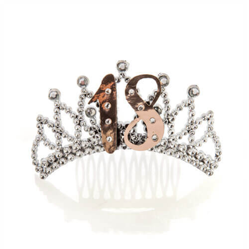 Rose Gold and Silver Tiara - 18th - $20.09