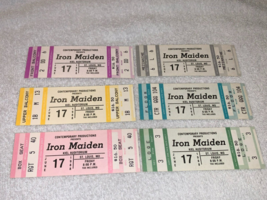 Iron Maiden 6 Unused 1988 Concert Ticket Lot Kiel Opera House St Louis Metal Usa - £31.46 GBP