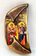 An item in the Everything Else category: Handmade Wooden Greek Christian Orthodox Wood Icon of Archangels Michael & Ga...