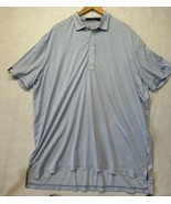 RLX Ralph Lauren Polo Shirt Short Sleeved Blue and White Striped Men&#39;s S... - $275.24 MXN