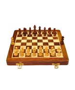 LARGE Wooden Chess Board travel Chess Board with Magnetic Pieces  (10x10... - £39.65 GBP