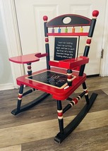 Child’s Schoolhouse Rocking Chair Beautiful detail With music/desk/penci... - $99.00
