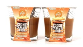 2 Count Glade 3.4 Oz Limited Edition Cookie Caramel Rush Scented Glass C... - £17.37 GBP