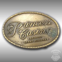 Vintage Belt Buckle Princess Casino Freeport Grand Bahamas Gambling Oval... - £27.84 GBP