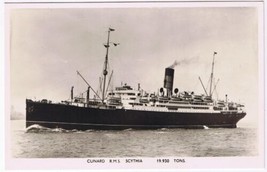 Postcard RPPC Cunard RMS Scythia White Star Line - $6.91