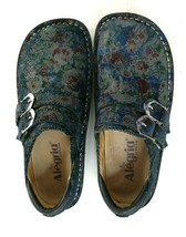 Alegria  Alli Floral Multi Dot ALL-509X Blue Silver Print Shoes Wms US 4.5 / 5 - £30.31 GBP