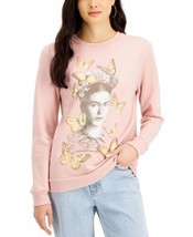Love Tribe Juniors Frida Graphic Print Sweatshirt Size Medium Color Pink - £26.06 GBP