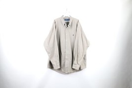 Vintage 90s Ralph Lauren Mens 2XL XXL Faded Blake Cotton Twill Button Shirt Gray - £30.99 GBP