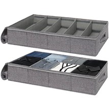 Under Bed Storage Containers, 2 Pack Underbed Clothes Storage Bin W/ Adjustable  - £52.73 GBP
