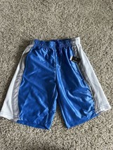 unlimited brooks boys size Large gym shorts Blue Gray Pockets Athletic P... - $4.99