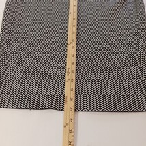ELLE RN#73277 Women's Black & White Cotton Blend Pull-On Skirt Size Medium image 10