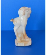 Figurines/Trinkets-Vintage Heisey By Imperial Lenox Horse White/Caramel ... - $49.50