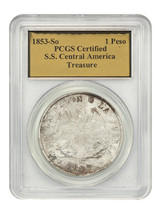 Chile: S.S. Central America: 1853-So 1 Peso PCGS Certified - £440.81 GBP