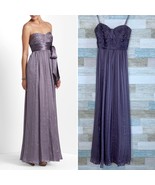 BCBGMaxazria Pure Silk Alicia Bridesmaid Gown Wisteria Purple Evening Wo... - $148.49