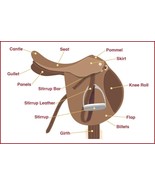 STG English Pure Genuine Leather Jumping English Riding Horse Saddle Tack - $403.91+