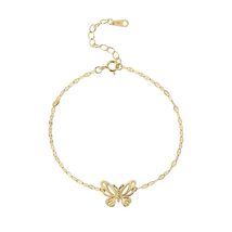 NEW fashion jewelry 925 sterling silver butterfly bracelets for women 18K gold p - £21.53 GBP
