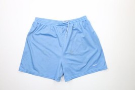 Vintage 90s Nike Mens 2XL Distressed Travis Scott Mini Swoosh Mesh Shorts Blue - £45.05 GBP