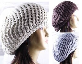 1 Pack Girl's Double Layer Winter Beret Cap Soft Hat W/Sparkling Silver ... - $3.99