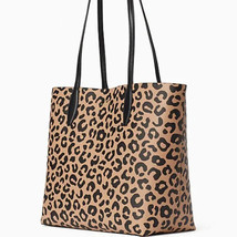 Kate Spade Arch Leopard Leather Tote Pouch Animal Cheetah K8466 NWT Leopardo Y - £131.01 GBP