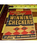 Vintage 1940 Play Winning Checkers by Hopper Booklet Consolidated Litho.... - £7.78 GBP