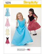 SIMPLICITY 1074 Toddlers&#39; &amp; Child&#39;s Dress in Two Lengths Sewing Template... - $6.10 CAD